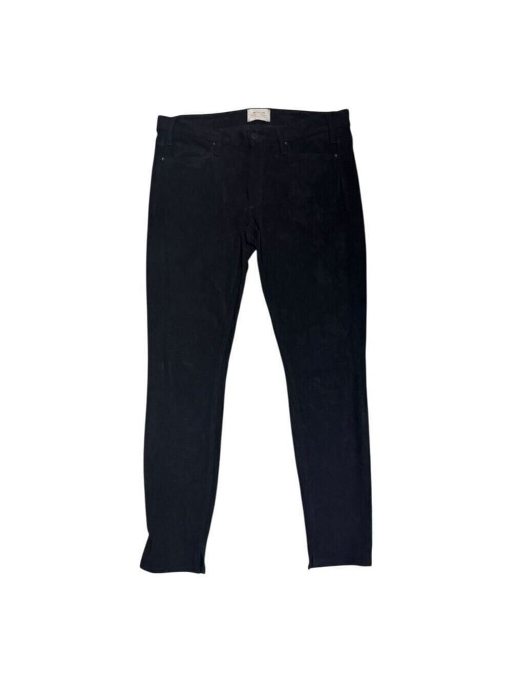 MCGUIRE Anthropologie Jeans Vegan Suede Designer Skinny Black Pants Women 34x30